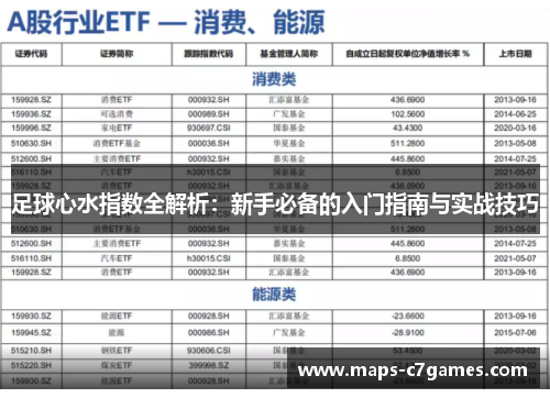 足球心水指数全解析：新手必备的入门指南与实战技巧